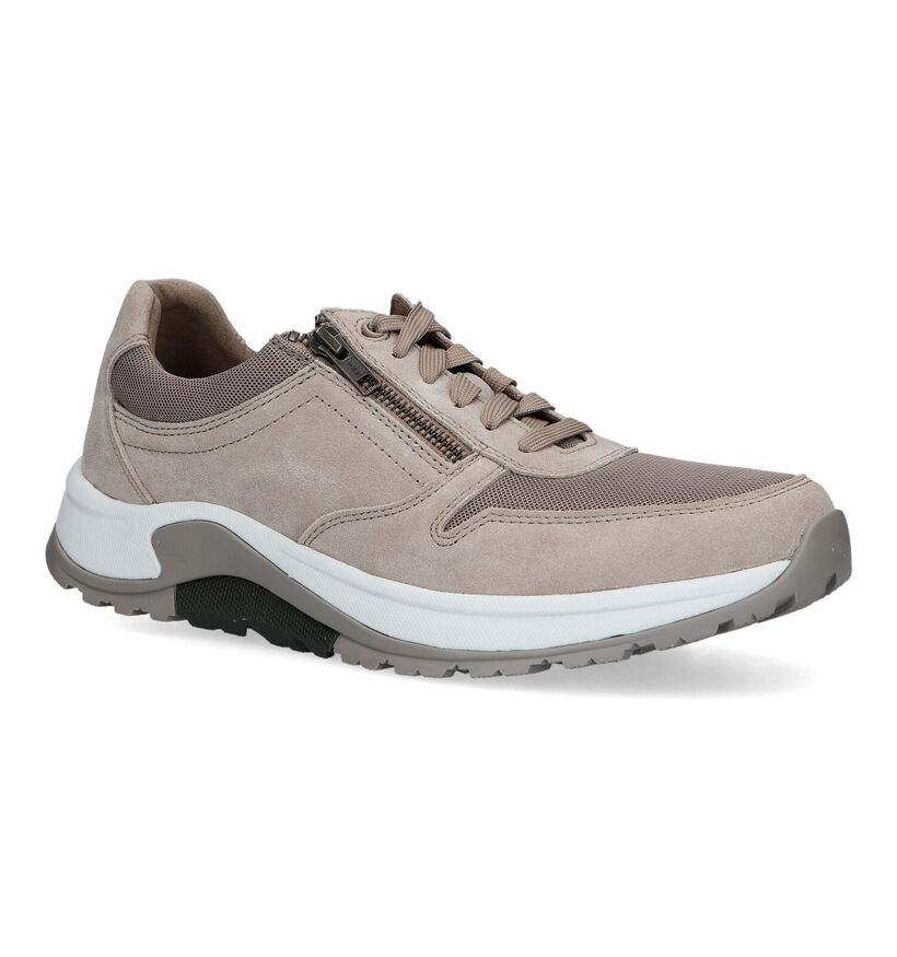 Pius Gabor Taupe Veterschoenen voor heren (322397) - geschikt voor steunzolen