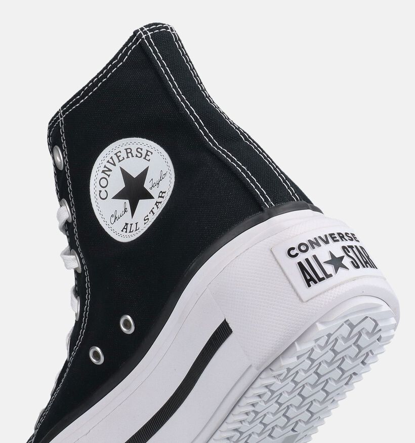 Converse Chuck Taylor All Star Lift Double Stack Platform Baskets en Noir pour femmes (376050) - pour semelles orthop&eacute;diques