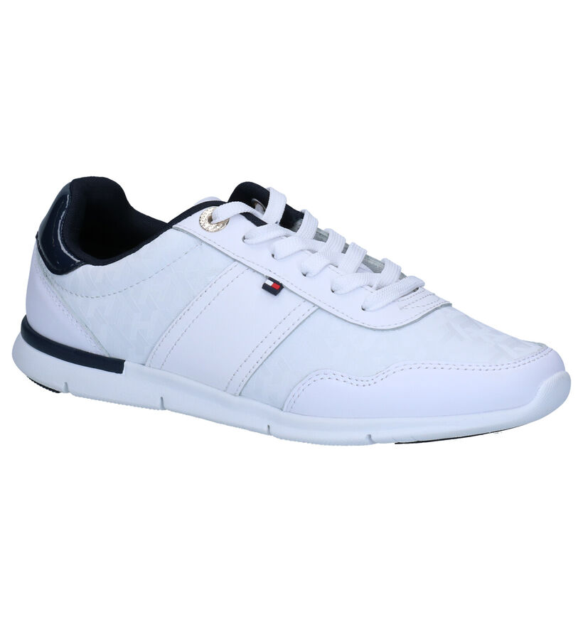 Tommy Hilfiger Jacquard Light Baskets en Blanc en cuir (264944)