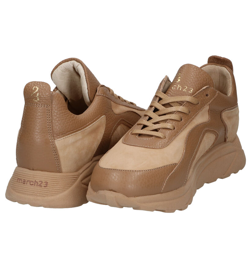 March23 Leighton Cognac Veterschoenen in daim (283273)