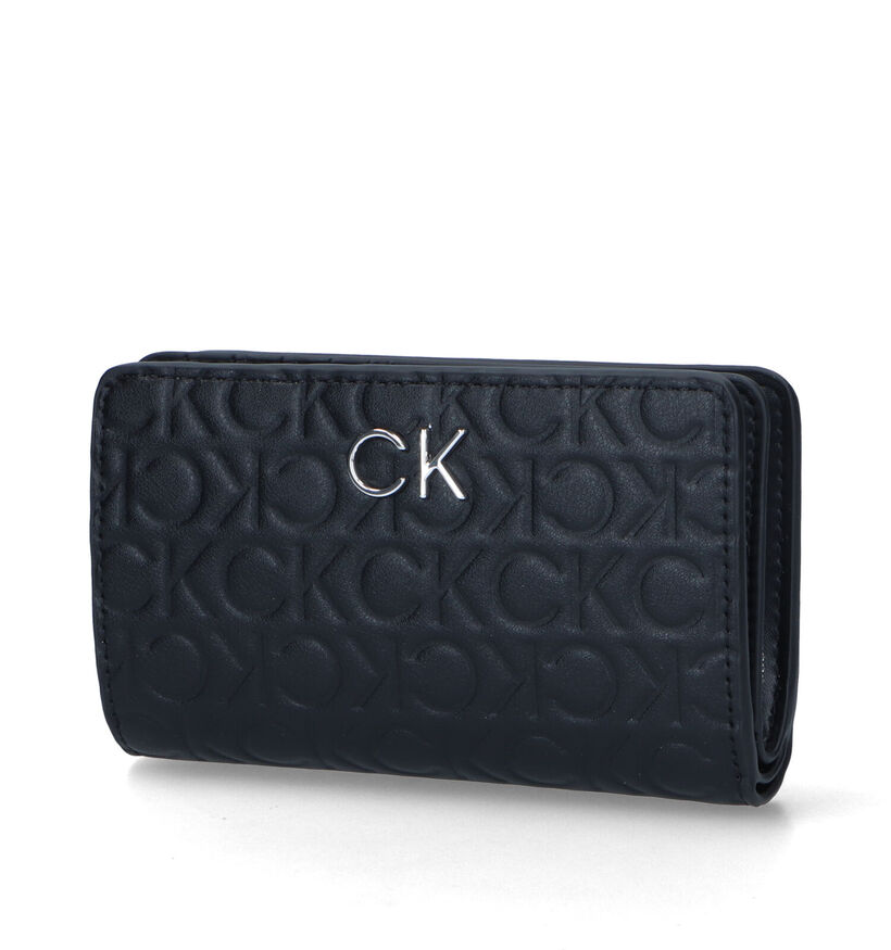 Calvin Klein Re-Lock Bifold Zwarte Ritsportemonnee voor dames (326160)