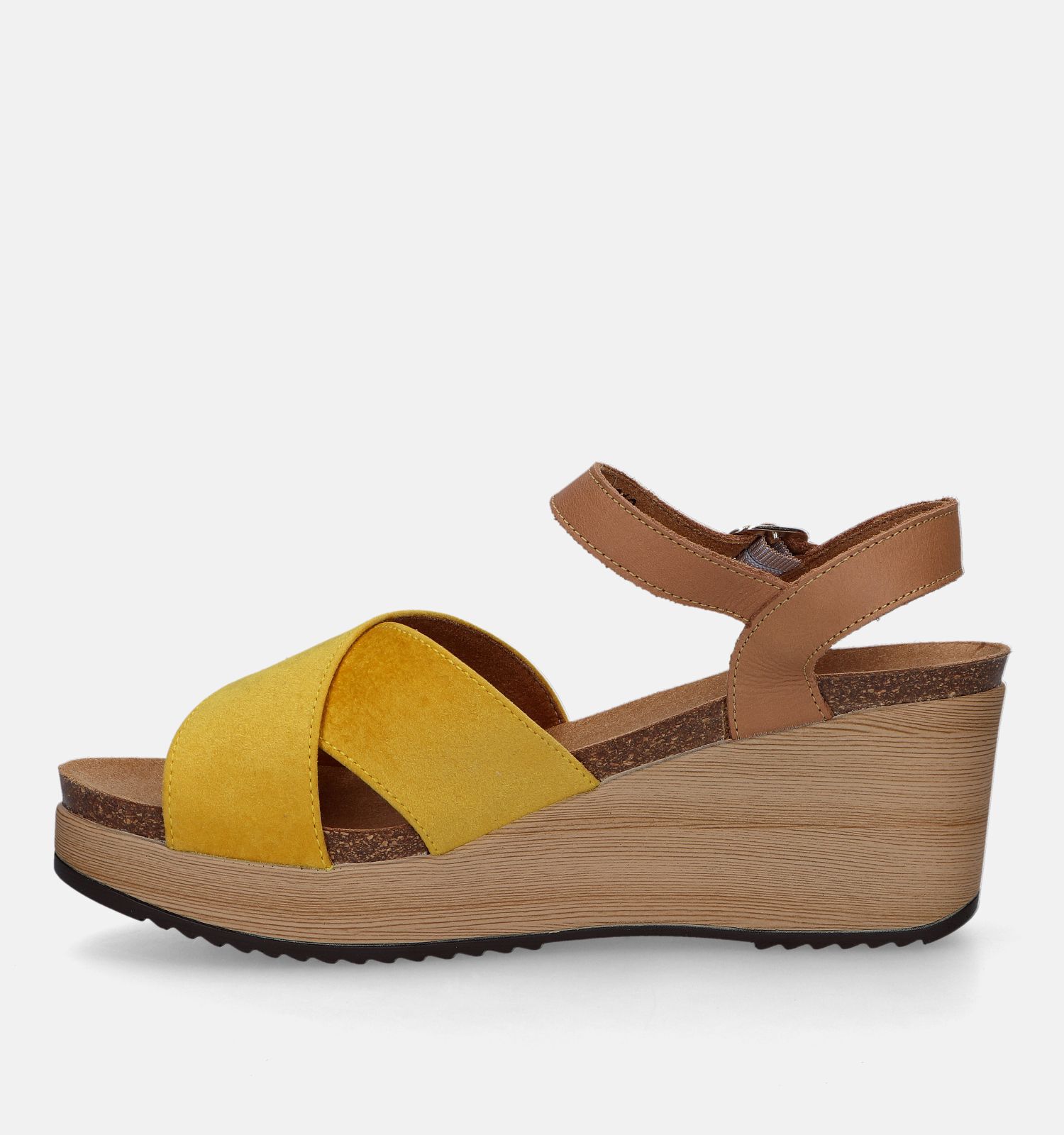 Talon compensé jaune discount