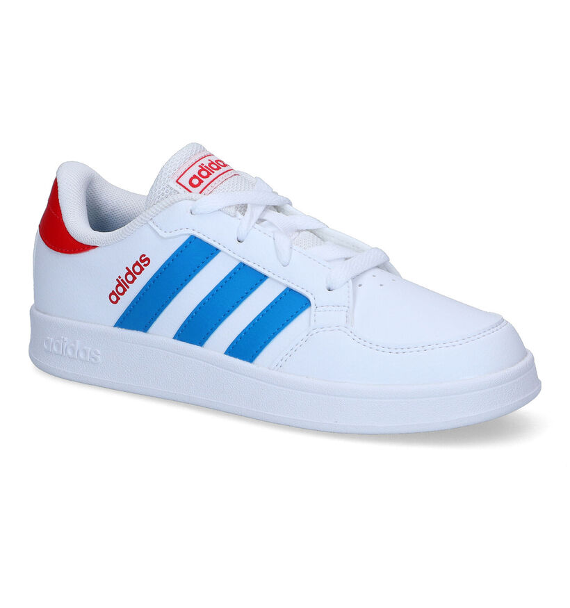 adidas Breaknet Witte Sneakers voor jongens (318924) - geschikt voor steunzolen