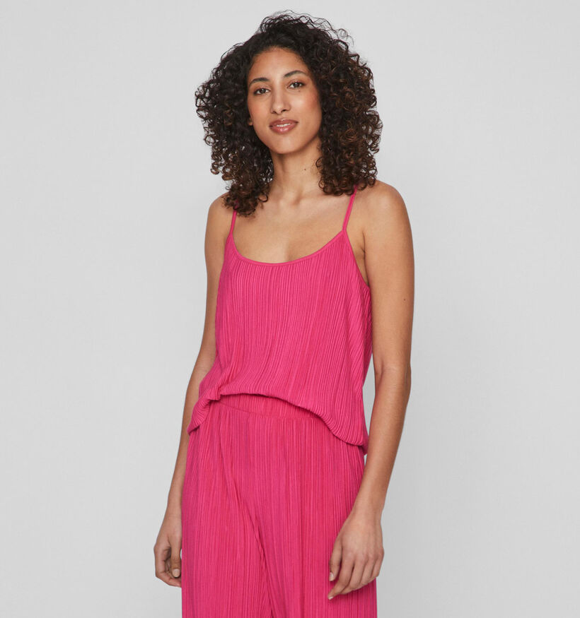 Vila Plisa Débardeur en Fuchsia pour femmes (328701)