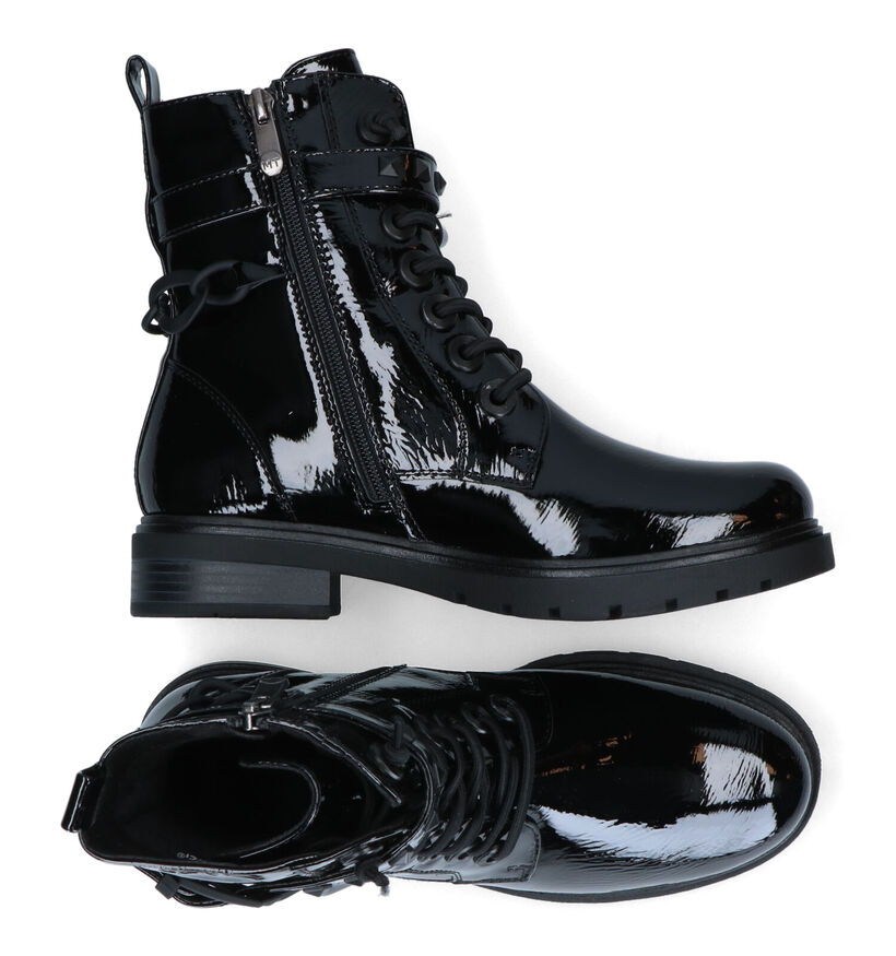 Marco Tozzi Boots à lacets en Noir en simili cuir (315360)