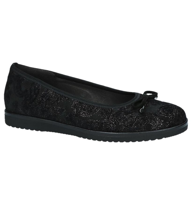 Gabor OptiFit Ballerines en Noir en daim (231110)