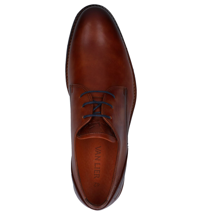 Van Lier Chaussures basses en Cognac en cuir (283347)