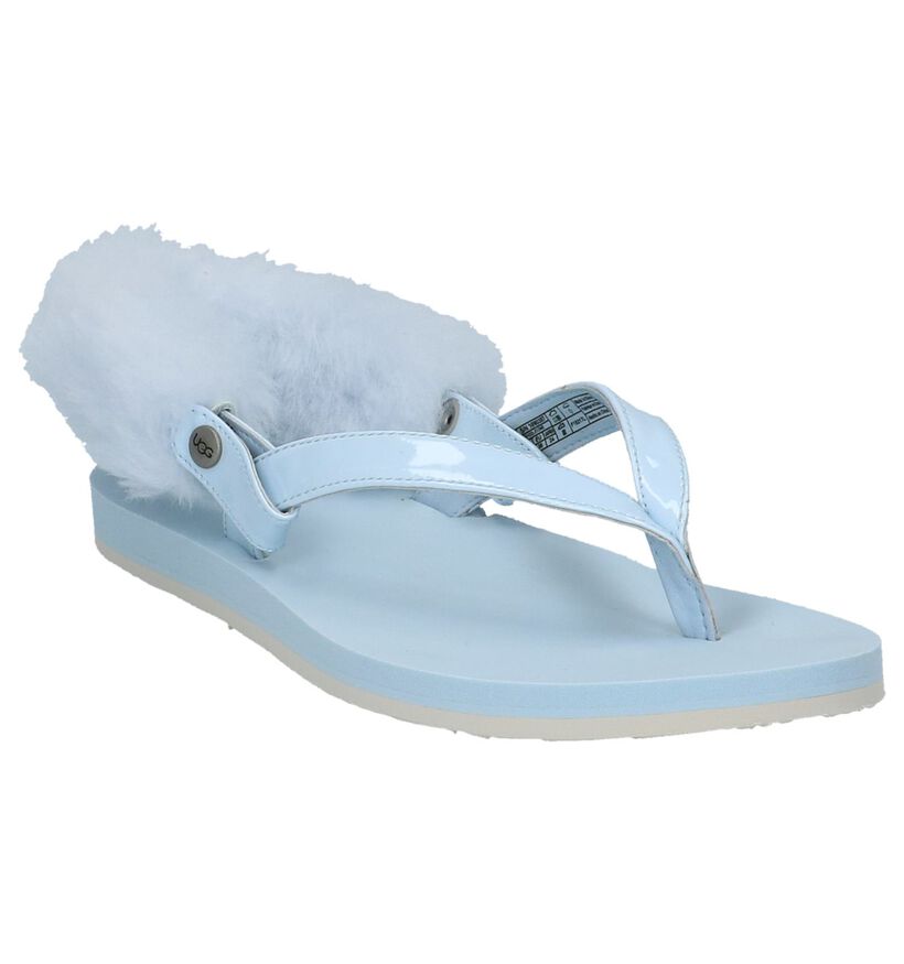 UGG Sandales plates en Bleu clair en synthétique (210287)