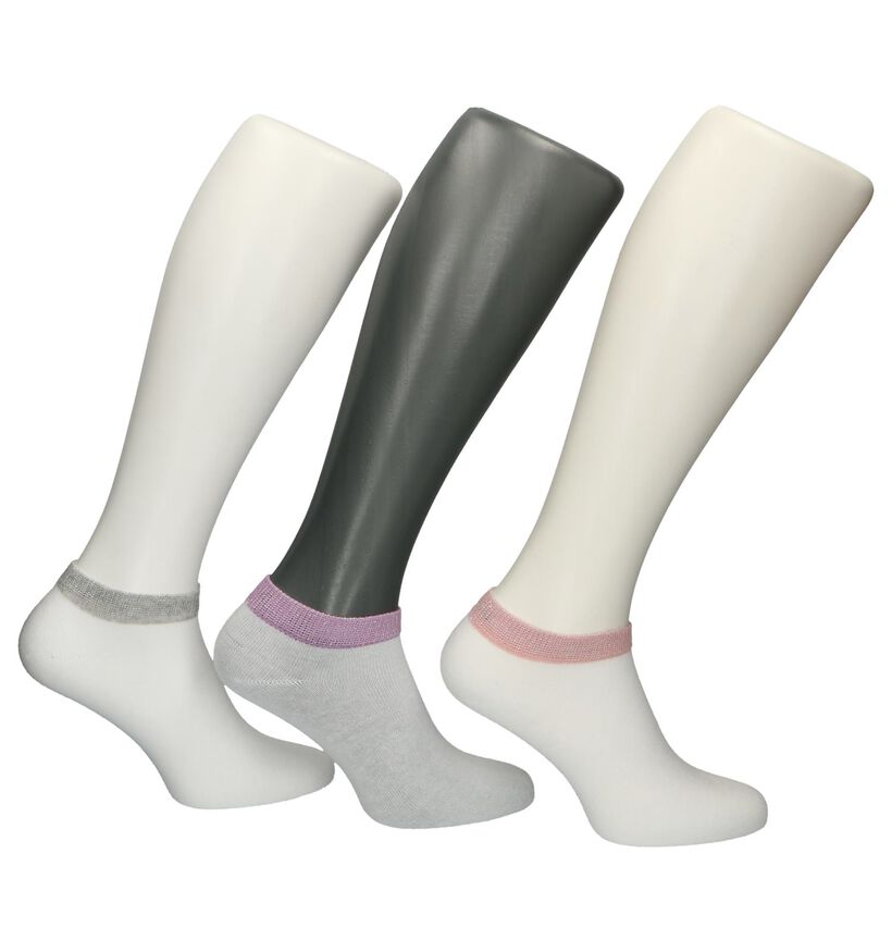 Witte Enkelsokken Teckel Socks - 3 Paar (254611)