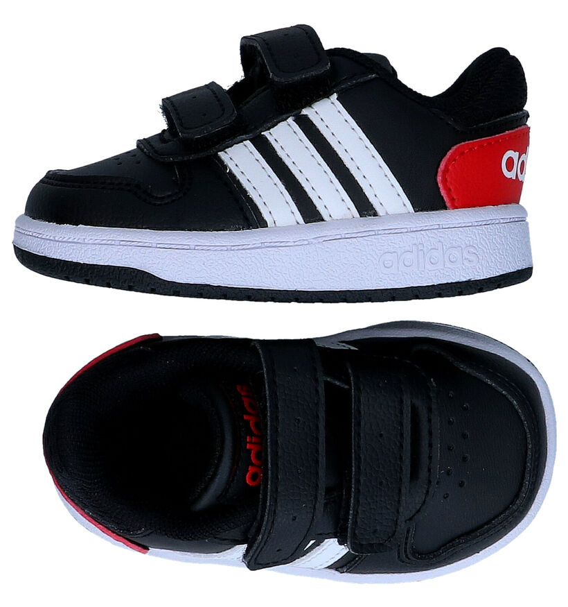 adidas Hoops 2.0 Zwarte Sneakers in kunstleer (290777)