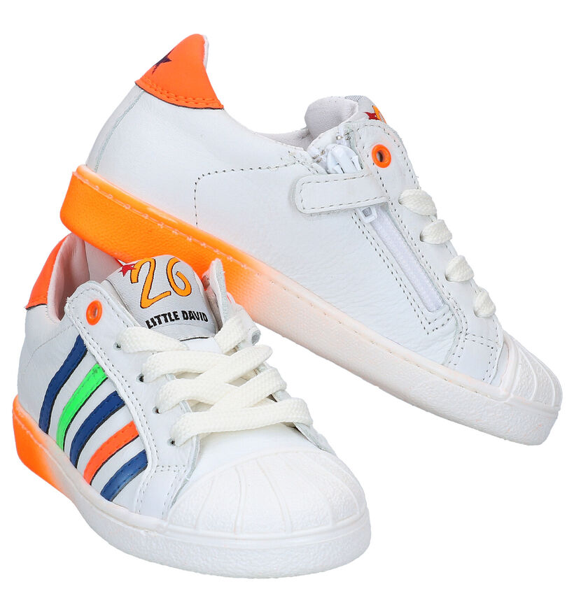 Little David Max Witte Sneakers voor jongens (289365) - geschikt voor steunzolen