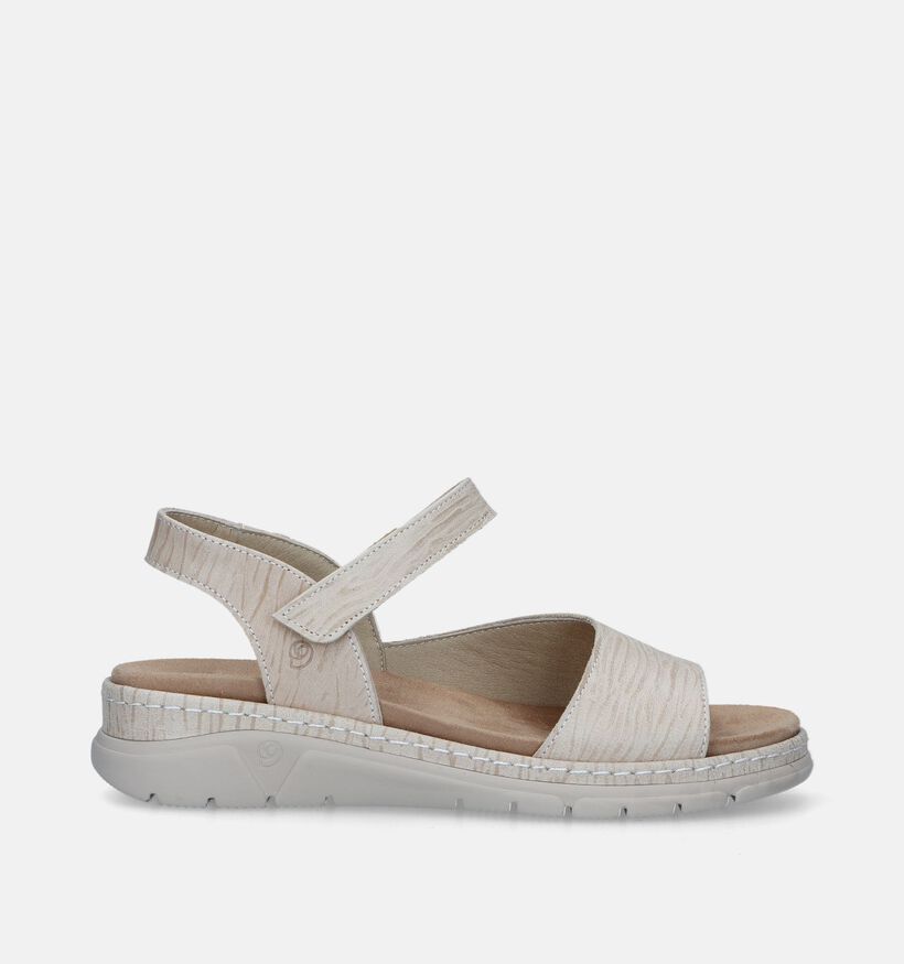 Suave Beige Sandalen voor steunzolen voor dames (341932) - geschikt voor steunzolen