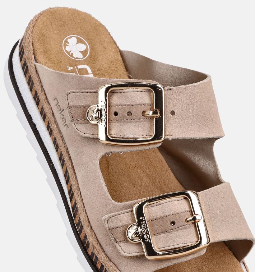 Rieker Nu-pieds compens&eacute;es en Nude pour femmes (370439)