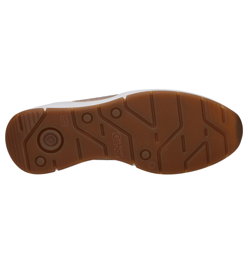Gabor OptiFit Chaussures à lacets en Taupe en cuir (271542)