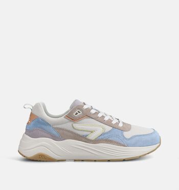 Hub Sneakers Beige/Blauw/Groen