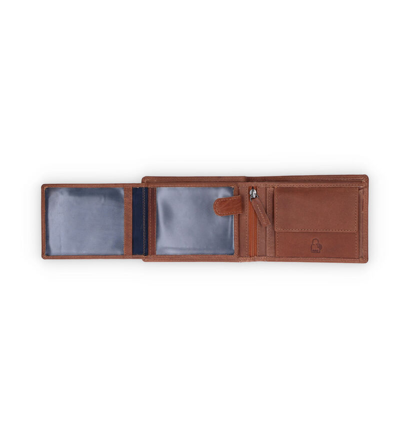 Euro-Leather Portefeuille en Cognac pour hommes (353556)