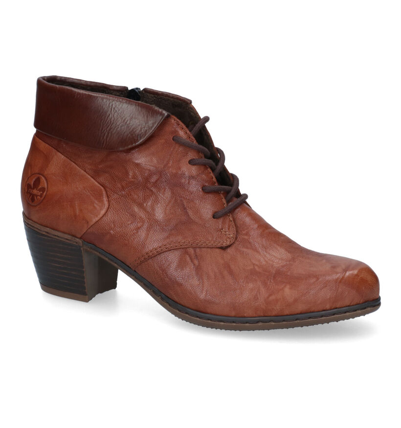 Rieker Bottines à lacets en Cognac pour femmes (344405)