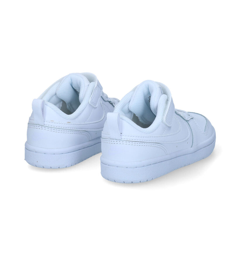 Nike Court Borough Low Baskets en Blanc pour filles, garçons (302140)