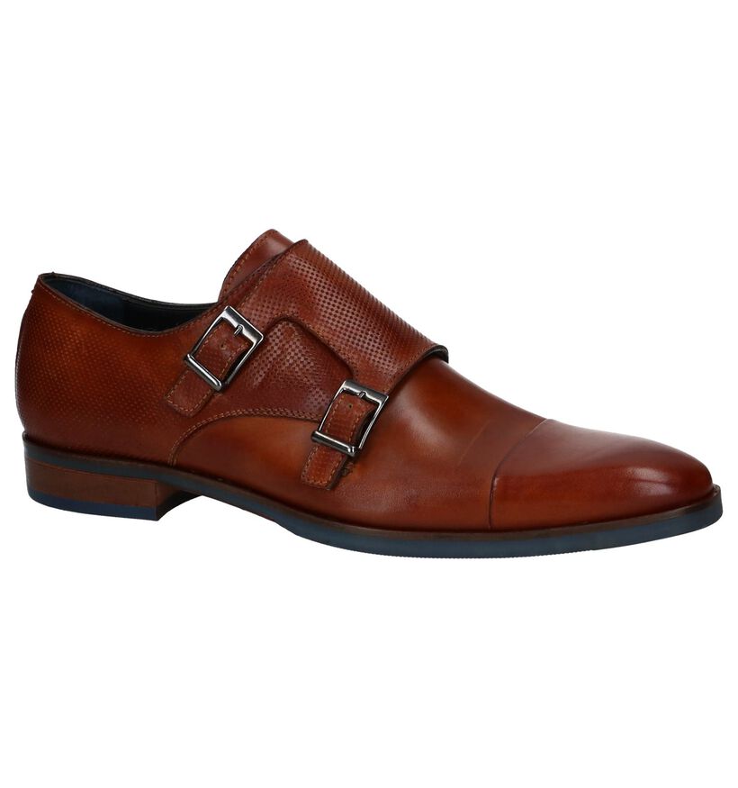 Cognac Geklede Schoenen Via Borgo in leer (247533)