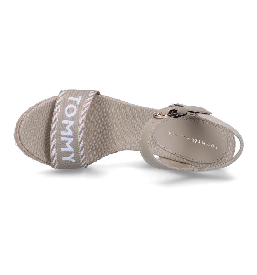 Tommy Hilfiger Seasonal Webbing Wedge Sandales en Vert pour femmes (321015)