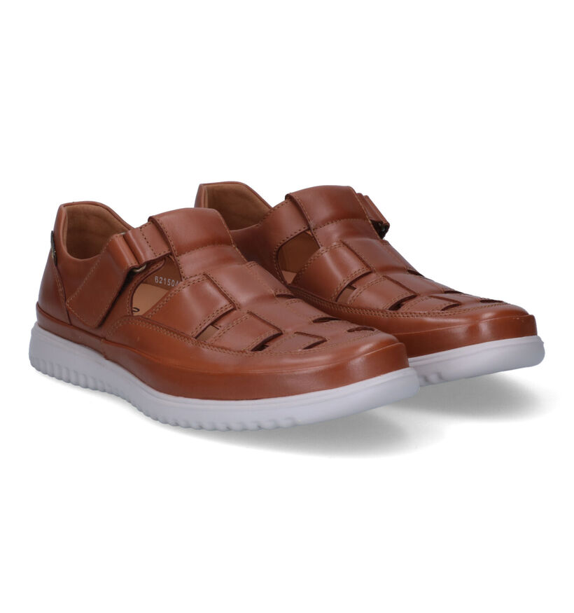Mephisto Tarek Randy Chaussures à velcro en Cognac pour hommes (355138) - pour semelles orthopédiques