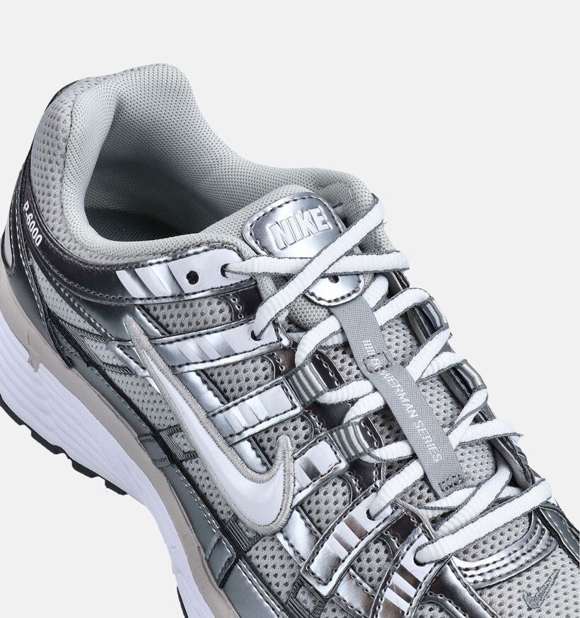 Nike P-6000 Baskets sportives en Argent pour femmes (372893) - pour semelles orthop&eacute;diques
