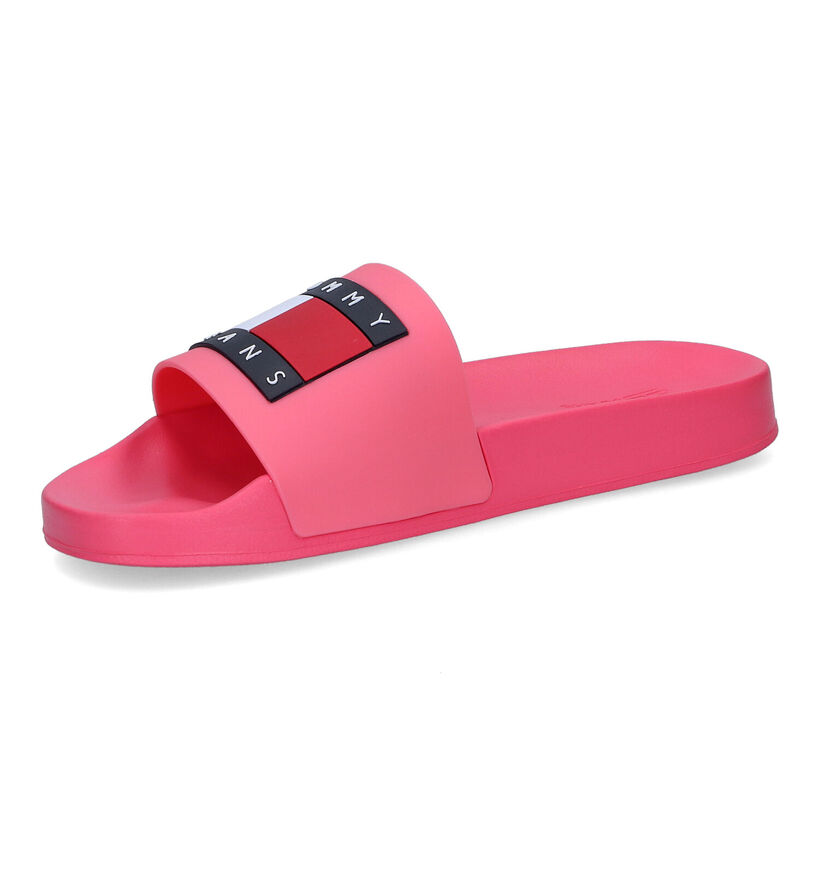 TH Tommy Jeans Flag Claquettes de piscine en Bleu pour femmes (303956)
