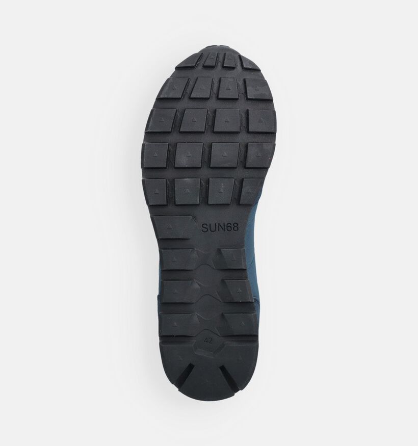 Sun68 Tom Fluo Donkerblauwe Sneakers voor heren (368803) - geschikt voor steunzolen