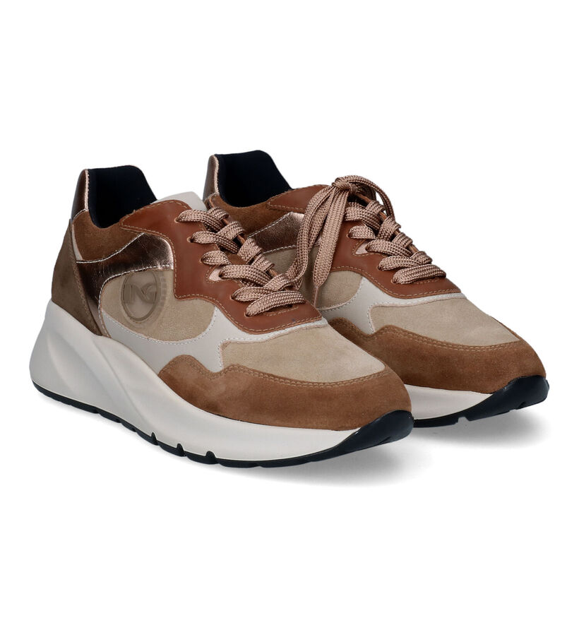 NeroGiardini Cognac Sneakers voor dames (314538) - geschikt voor steunzolen