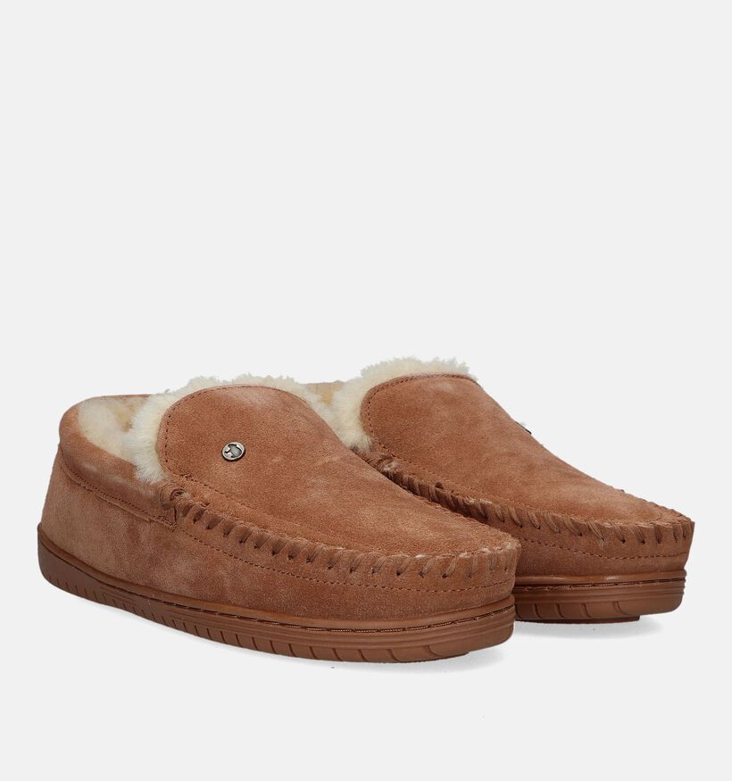 Warmbat Grizzly Donkerbruine Pantoffels voor heren (363337)