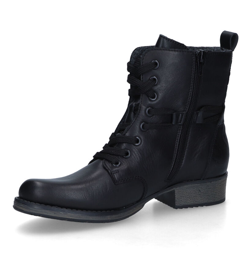 Rieker Boots à lacets en Noir pour femmes (312343) - pour semelles orthopédiques