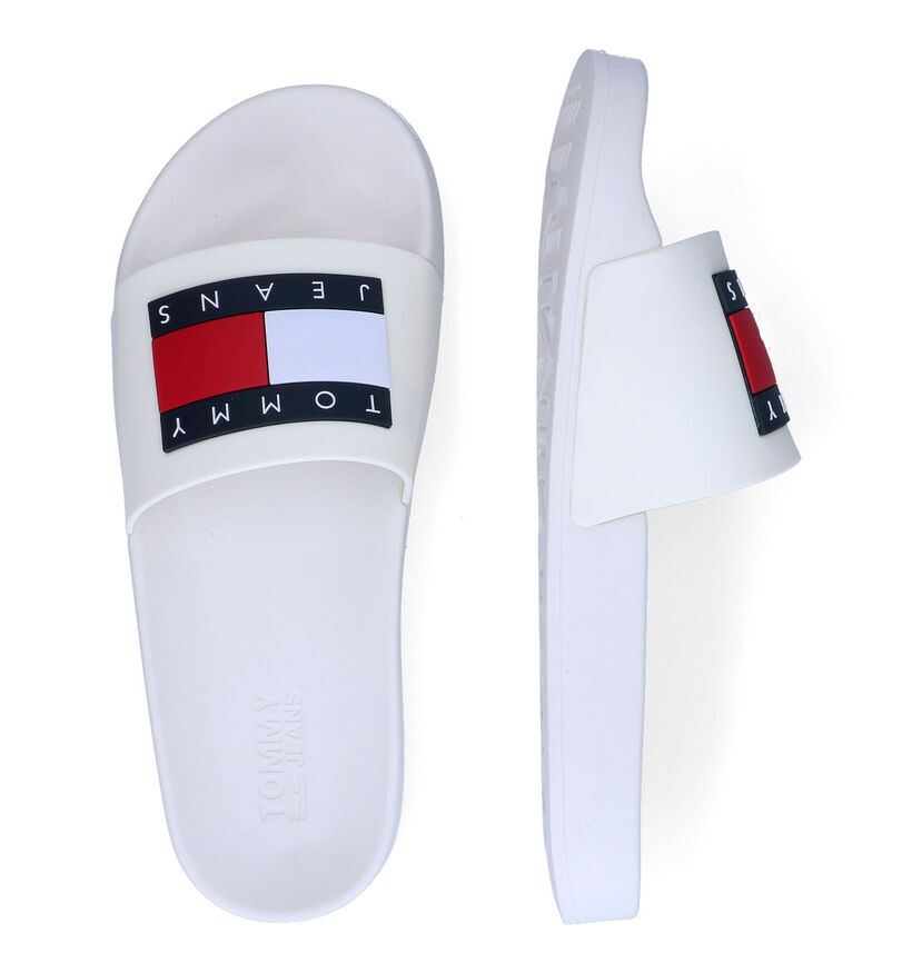 TH Tommy Jeans Flag Witte Badslippers voor dames (303952)