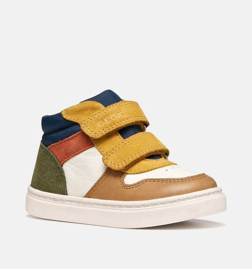 Geox Nashik Witte/Multi Babysneakers voor jongens (376220) - geschikt voor steunzolen