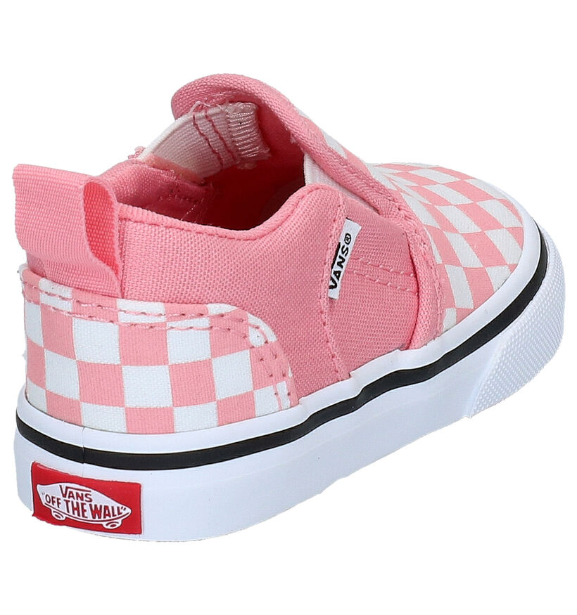 Vans Asher Baskets slip-on en Rose en textile (290256)