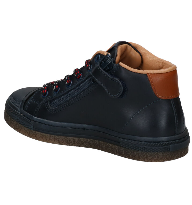 STONES and BONES Liset Chaussures Hautes en Bleu en cuir (295164)