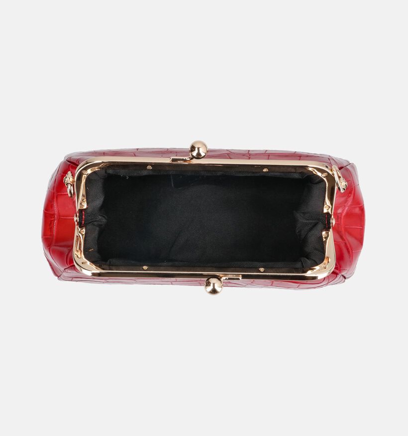 Via Limone Croco Bordeaux/Gouden Grote Clutch voor dames (385054)
