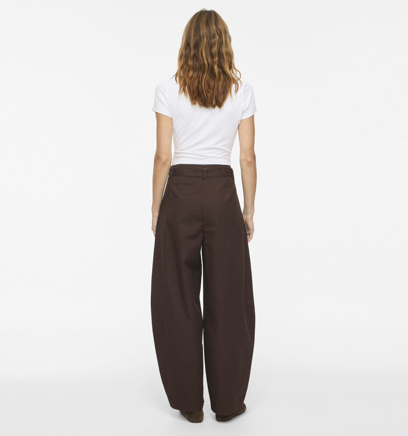 Vila Jemma Barrel Tailored Donkerbruine Broek voor dames (382041)