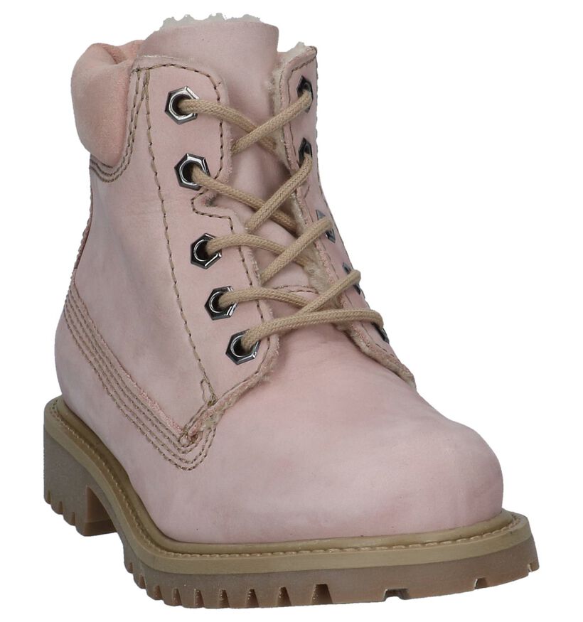 Lichtroze Dazzle Veterboots in nubuck (223857)