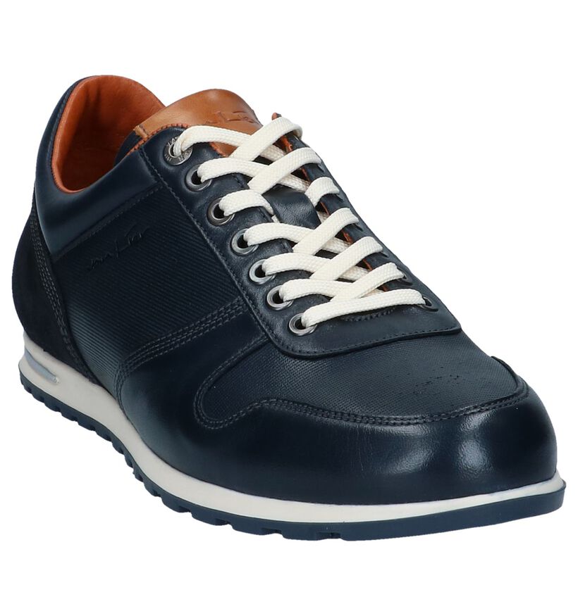 Van Lier Chaussures basses en Bleu foncé en cuir (247325)
