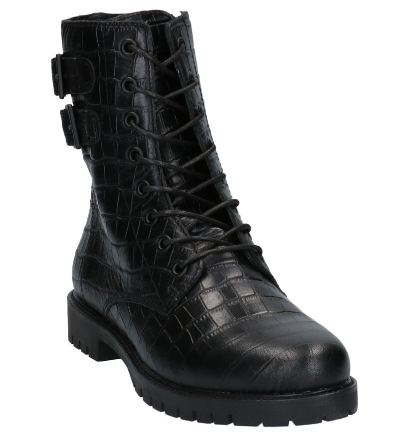 Hampton Bays Bee Zwarte Boots in leer (259299)