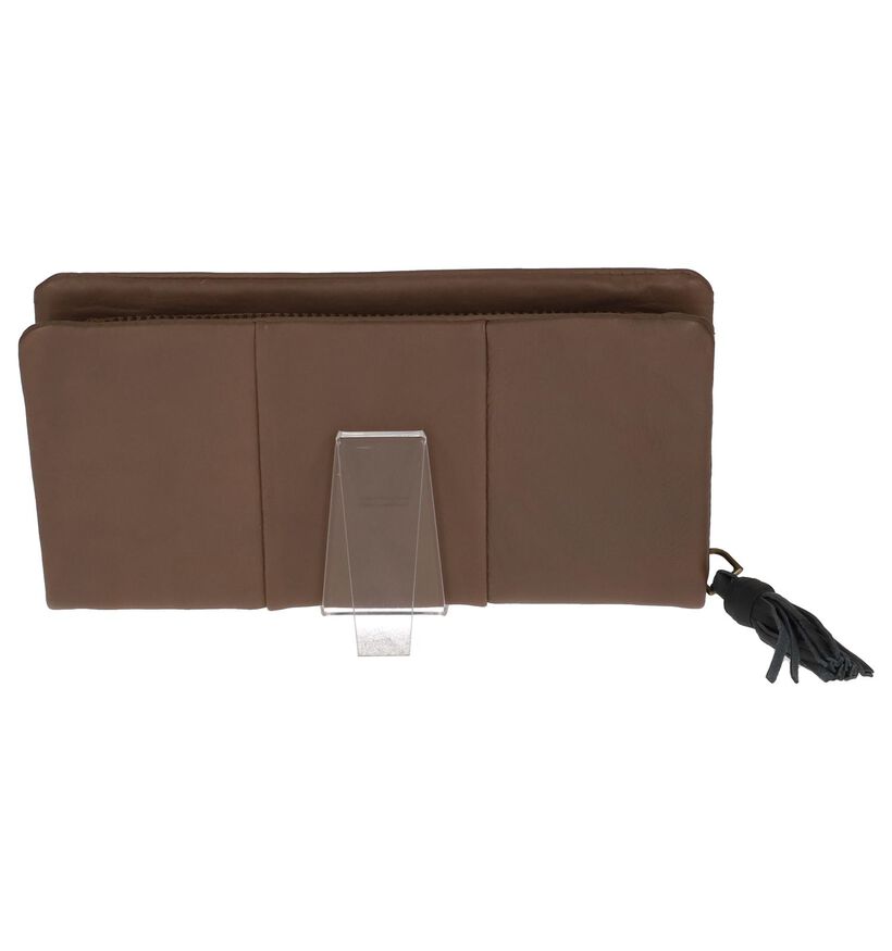 Abbacino Amïna Porte-monnaie zippé en Taupe en cuir (234934)