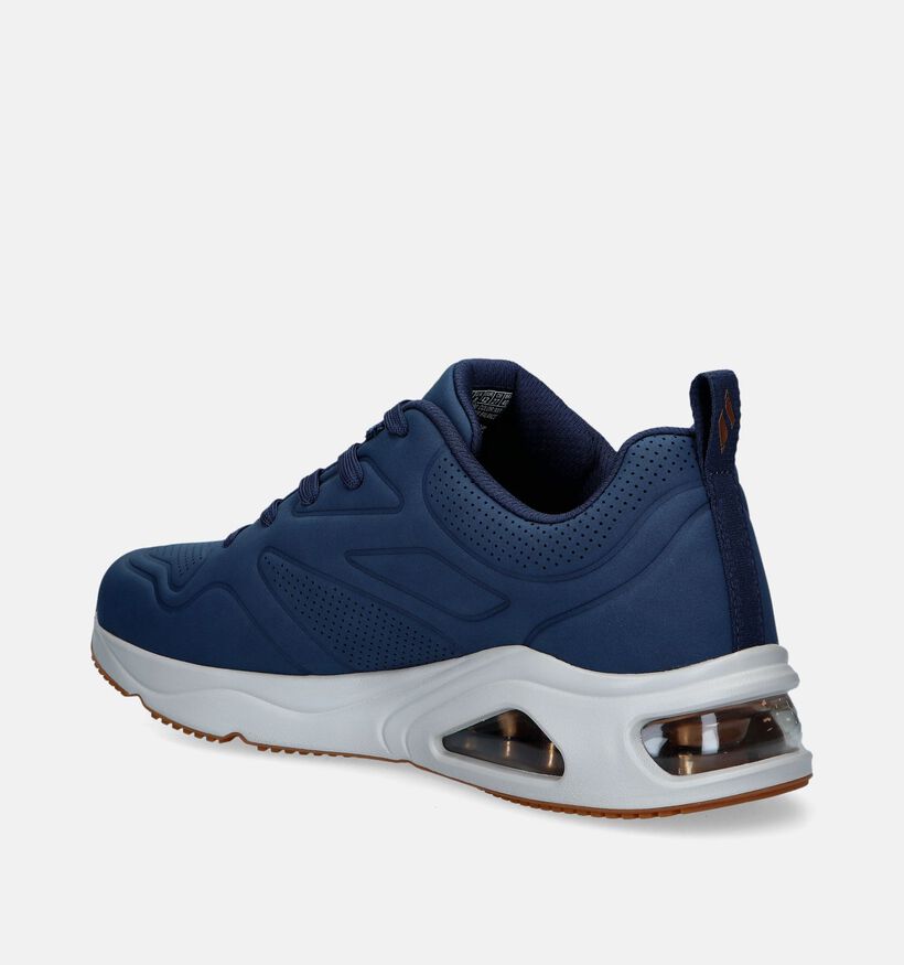 Skechers Tres-Air Uno Baskets en Bleu pour hommes (345182)