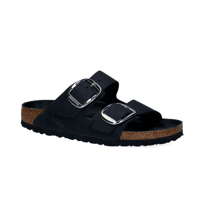 Birkenstock Arizona Big Buckle Nu-pieds en Noir en cuir (294834)