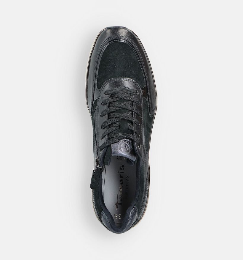 Tamaris Blauwe Veterschoenen voor dames (360620) - geschikt voor steunzolen
