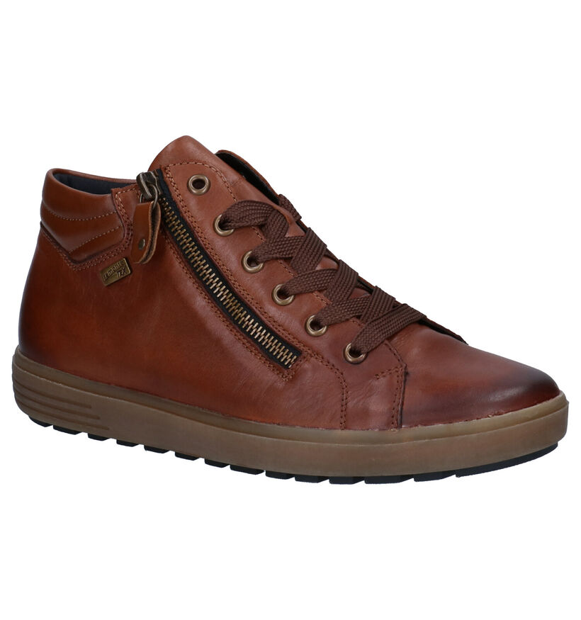 Remonte Cognac Hoge Sneakers in leer (294014)