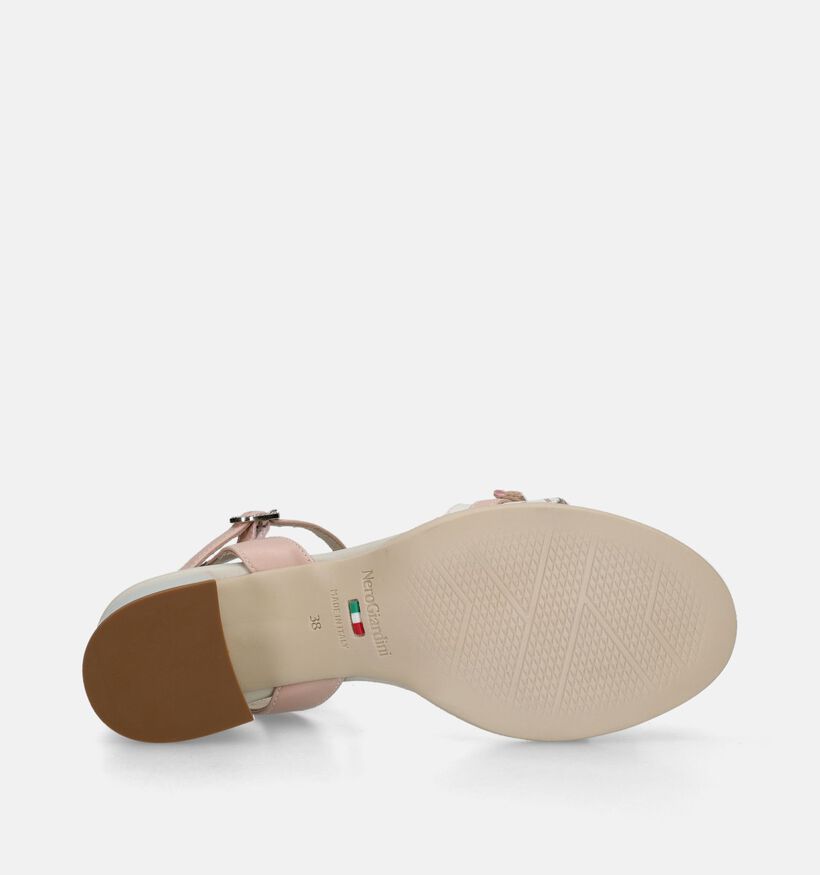 NeroGiardini Beige Sandalen met blokhak voor dames (339465)