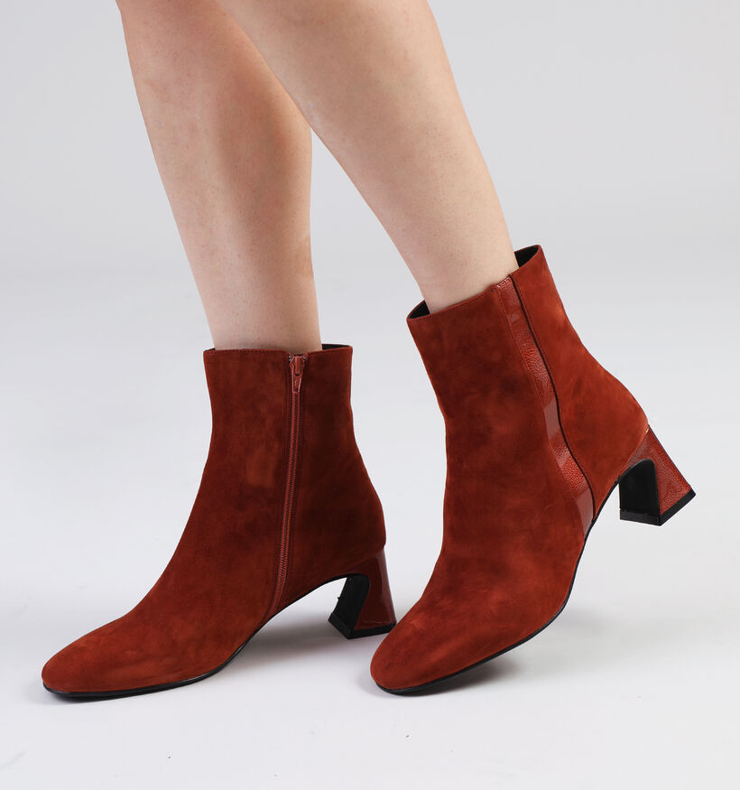 Crinkles Cognac Enkellaarzen voor dames (348024)