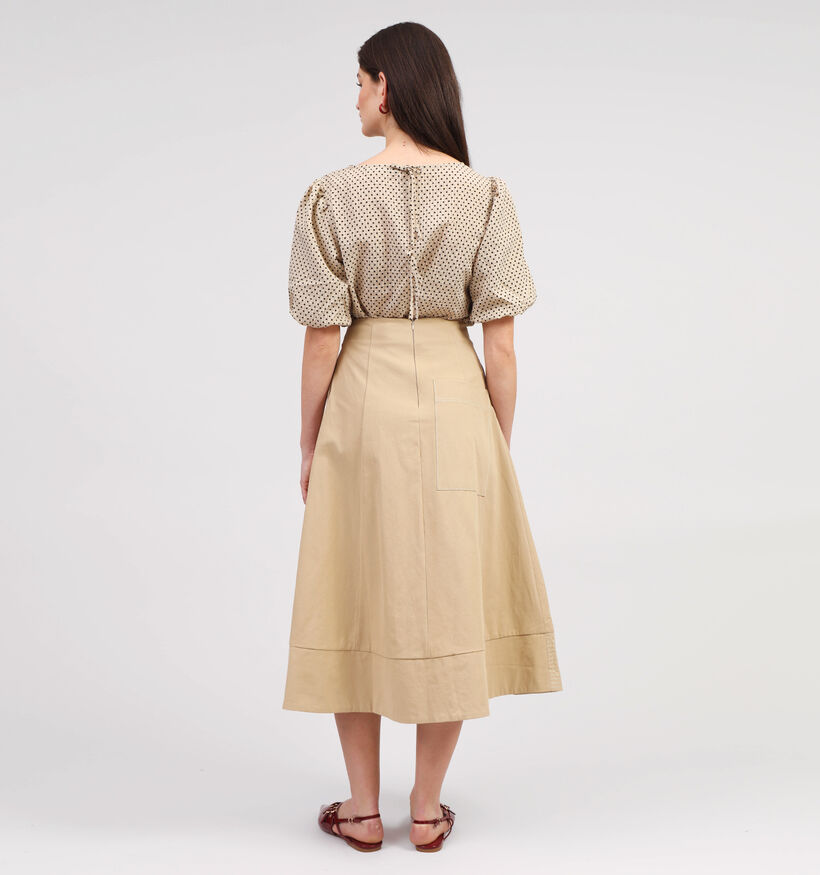 Orfeo Anycia Jupe Mi-longue en Beige pour femmes (358289)
