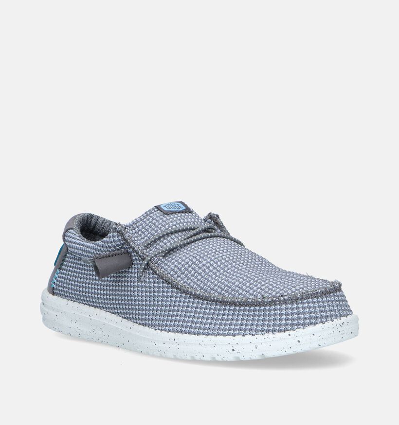 HEYDUDE Wally Sport Mocassins en Gris pour hommes (336702) - pour semelles orthopédiques