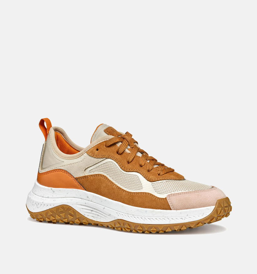 Geox Oliviera Grip Baskets en Cognac pour femmes (353795) - pour semelles orthopédiques